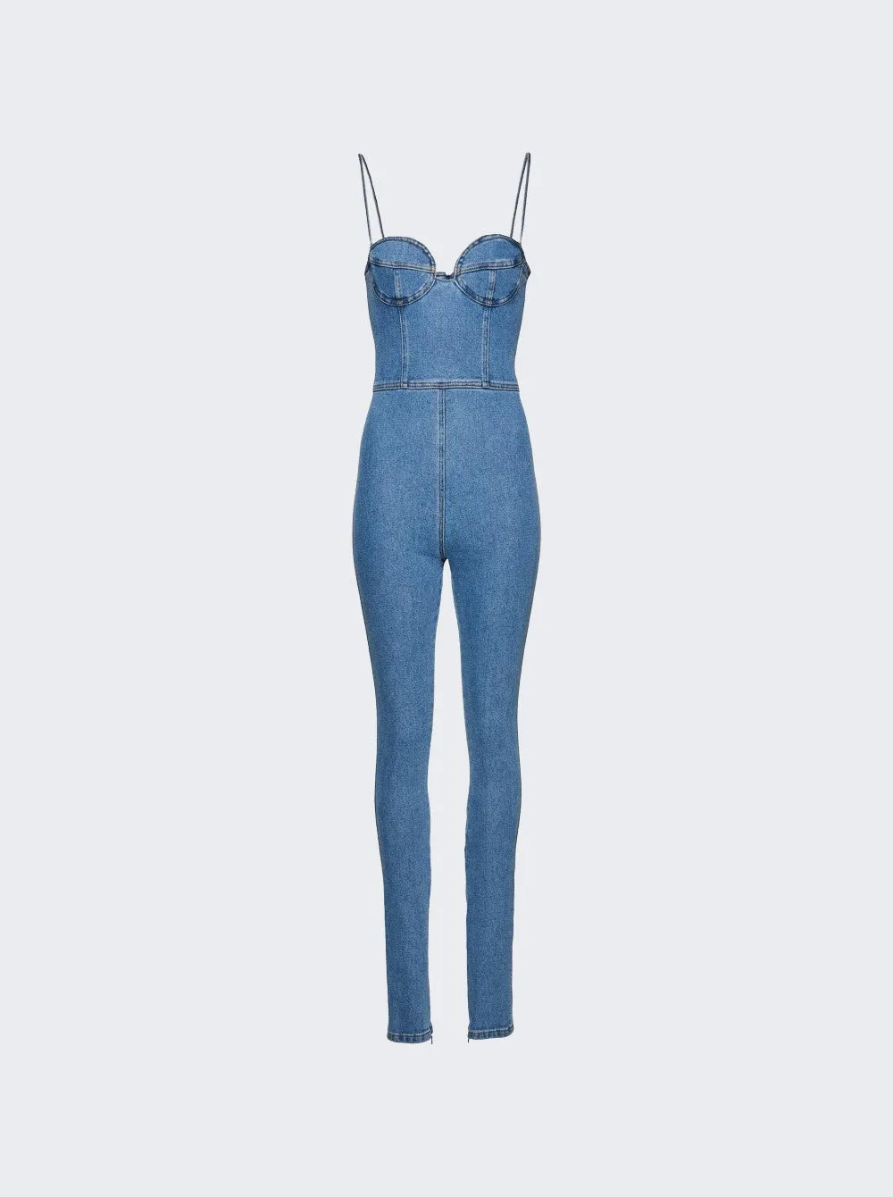 Denim Bustier Jumpsuit
