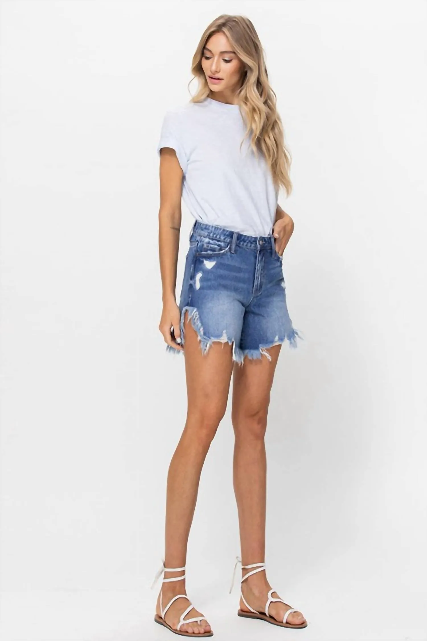 Denim Jean Shorts In Blue