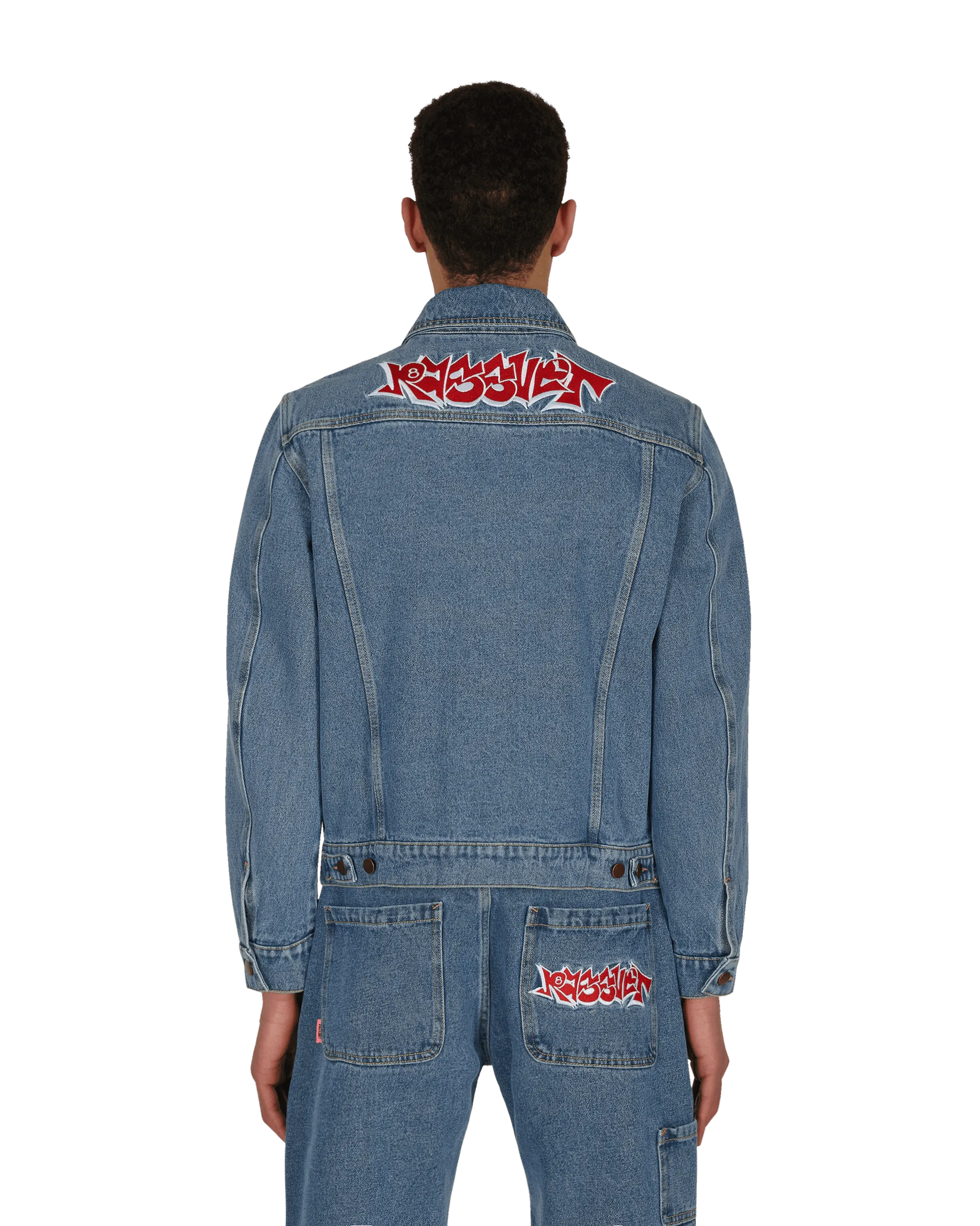 Denim Long Jacket Blue