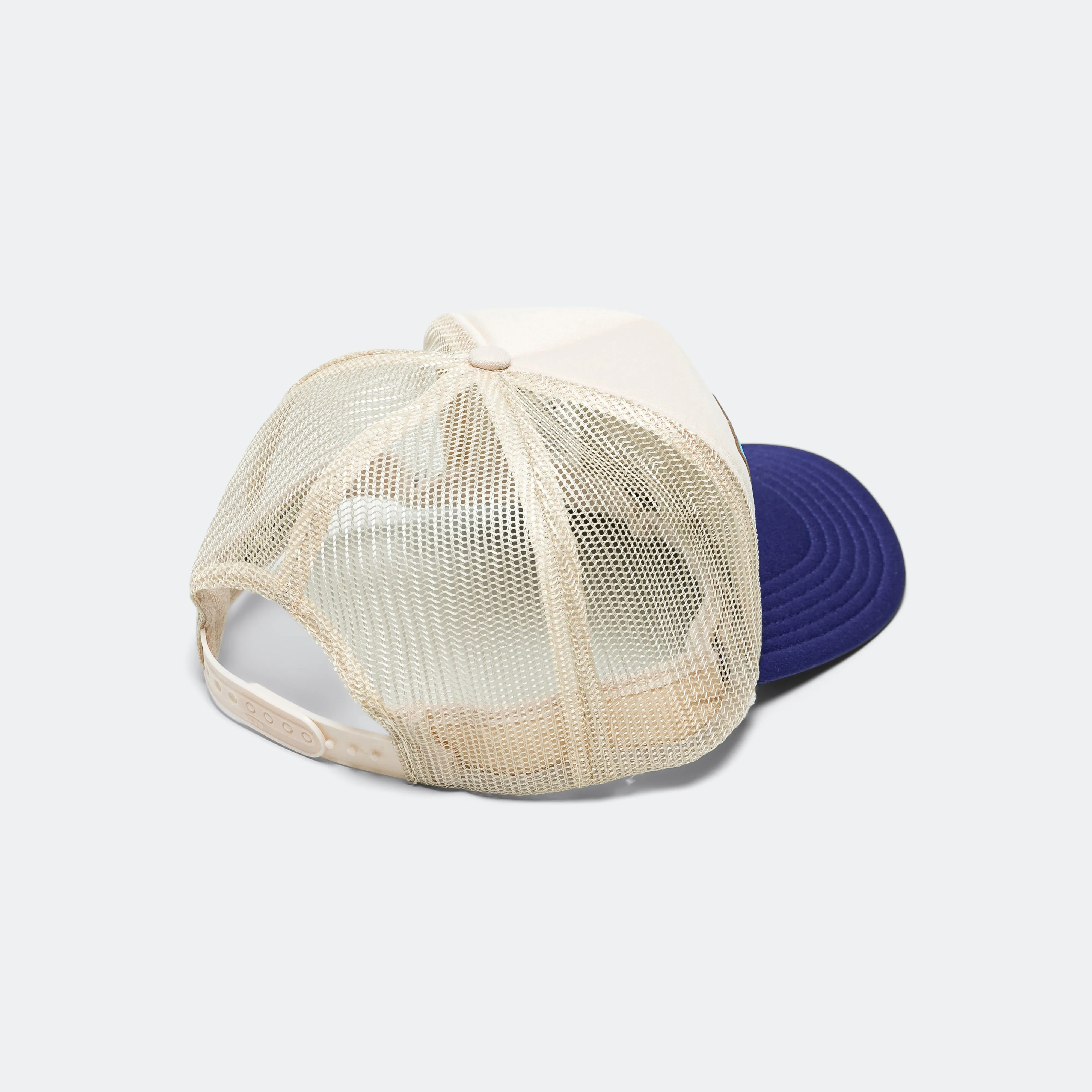 DENIM MEN LOVE CATS Trucker Cap - Ecru/Purple