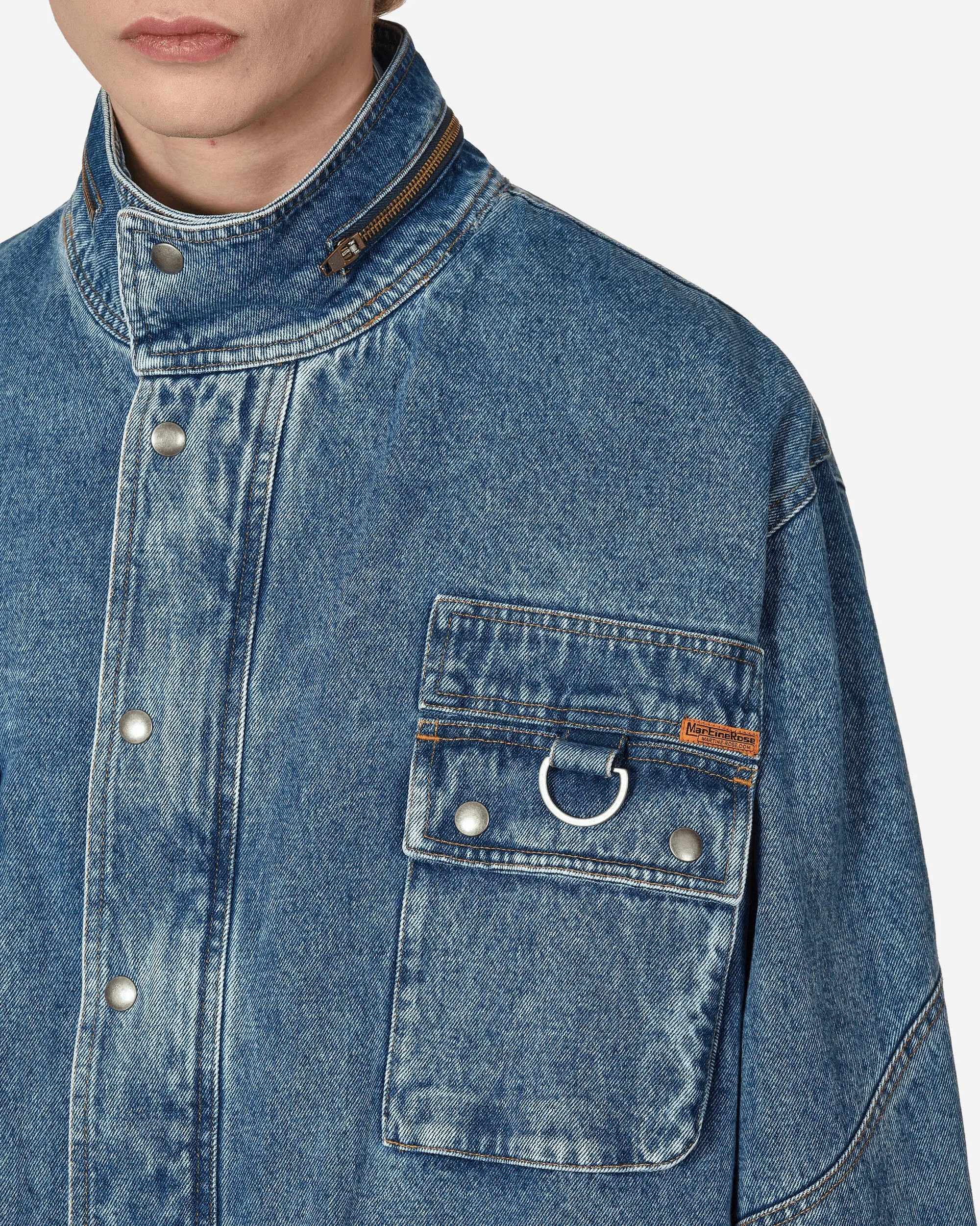 Denim Parka Jacket Blue