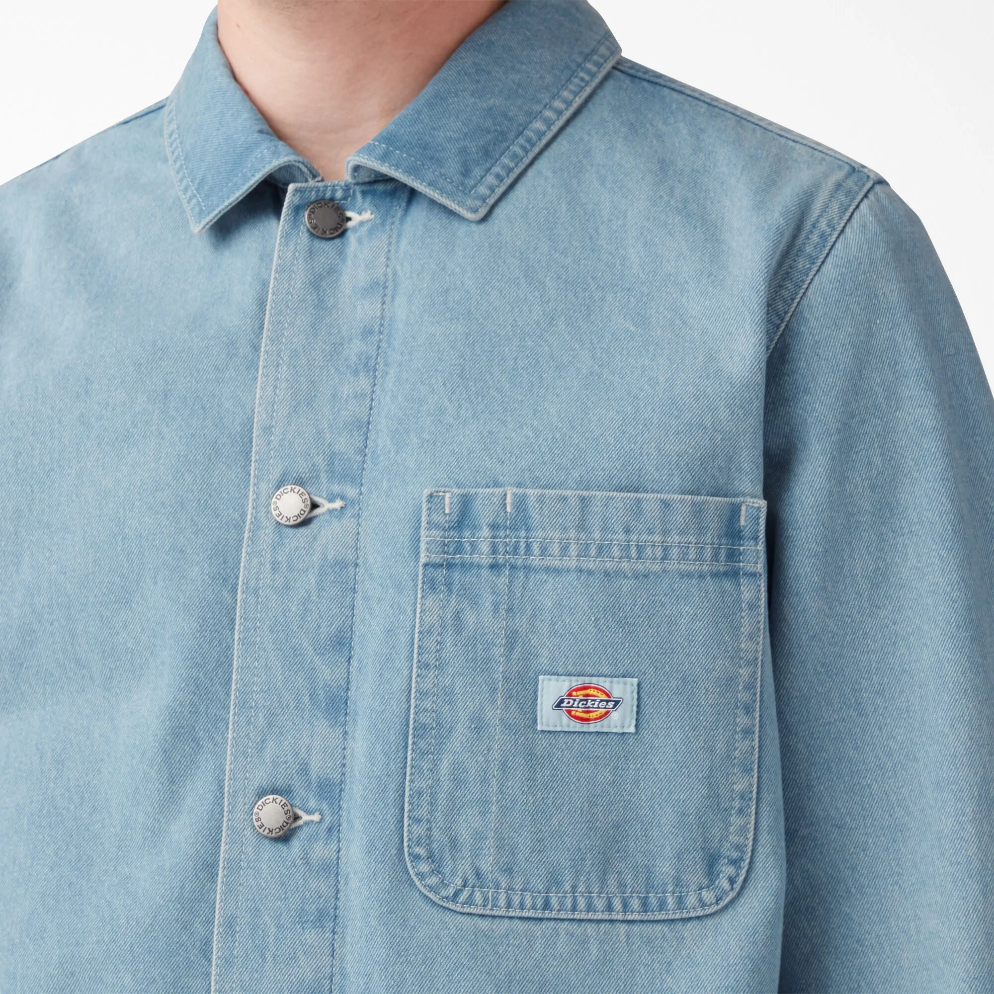 DICKIES - DENIM CHORE COAT LIGHT DENIM