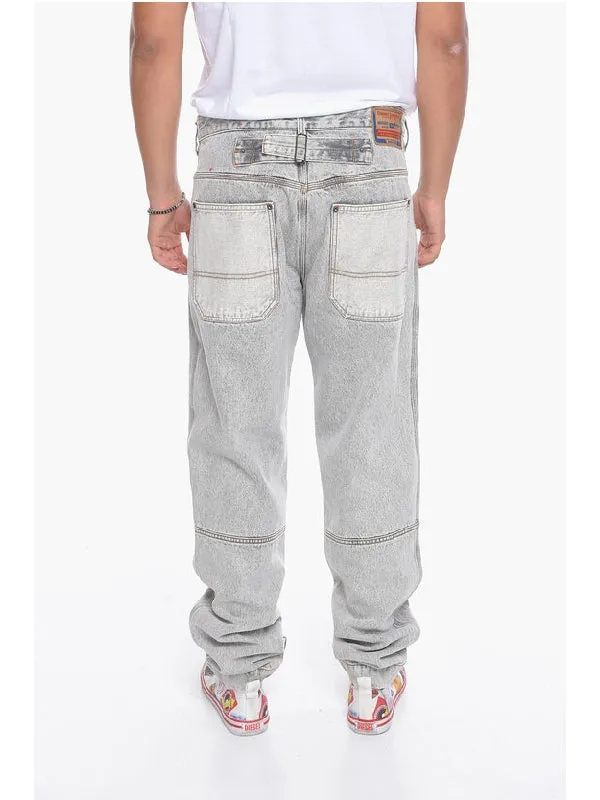 Diesel Patch Gray Straight-Leg Denim Jeans