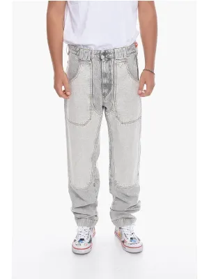 Diesel Patch Gray Straight-Leg Denim Jeans