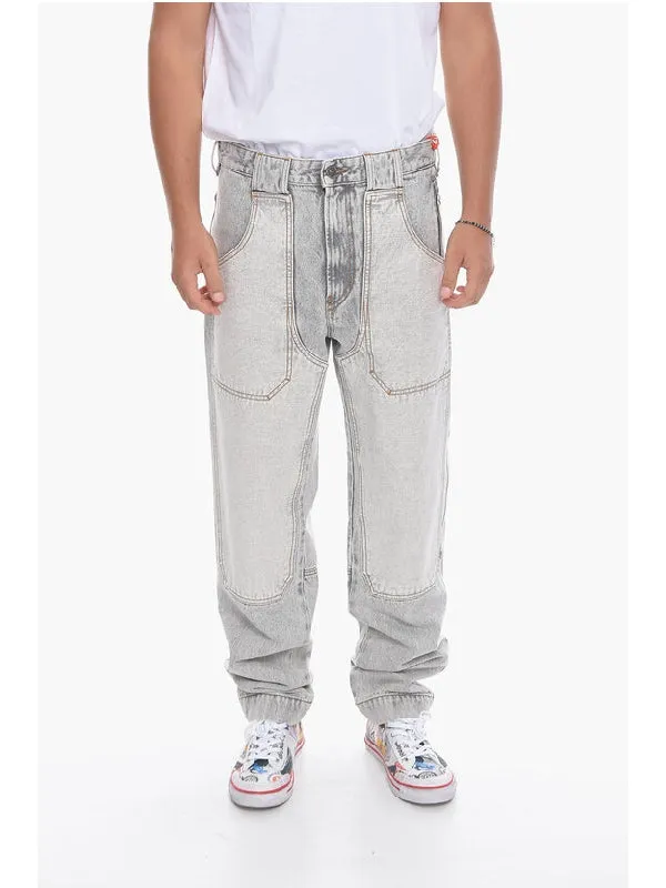Diesel Patch Gray Straight-Leg Denim Jeans
