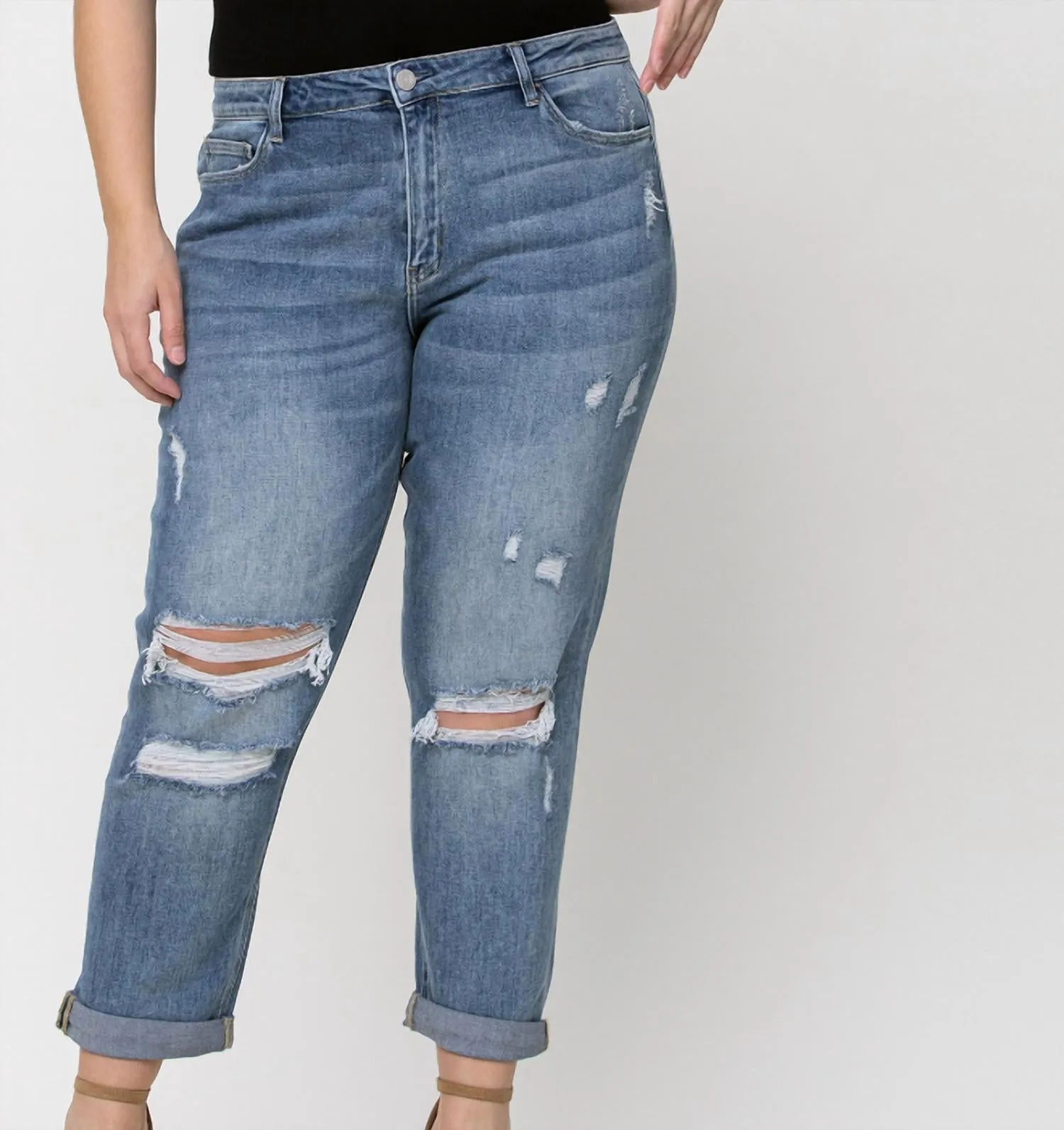 Distressed Boyfriend Jeans In Dreamland