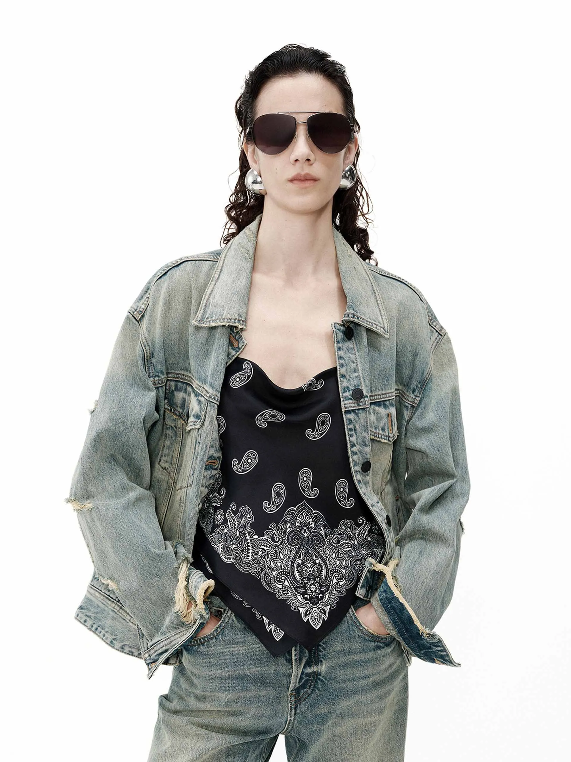 Distressed Cotton Jacket
