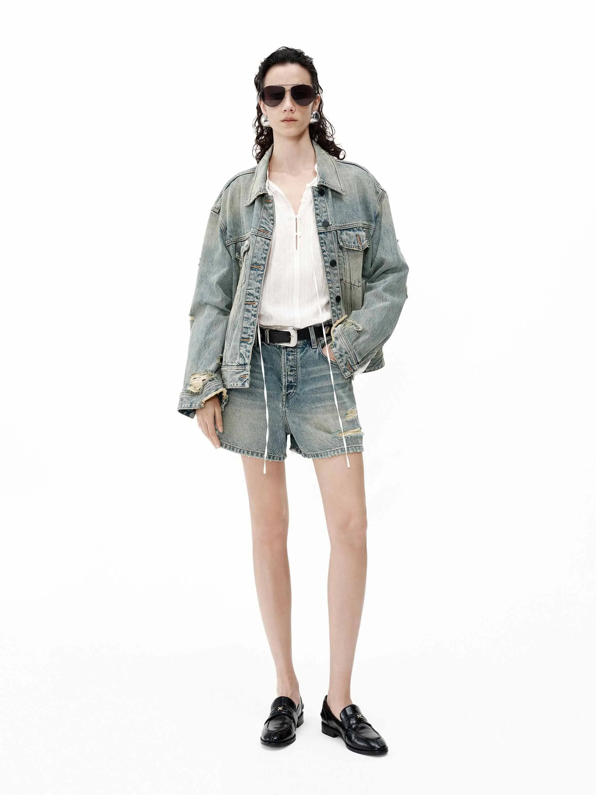 Distressed Cotton Jacket