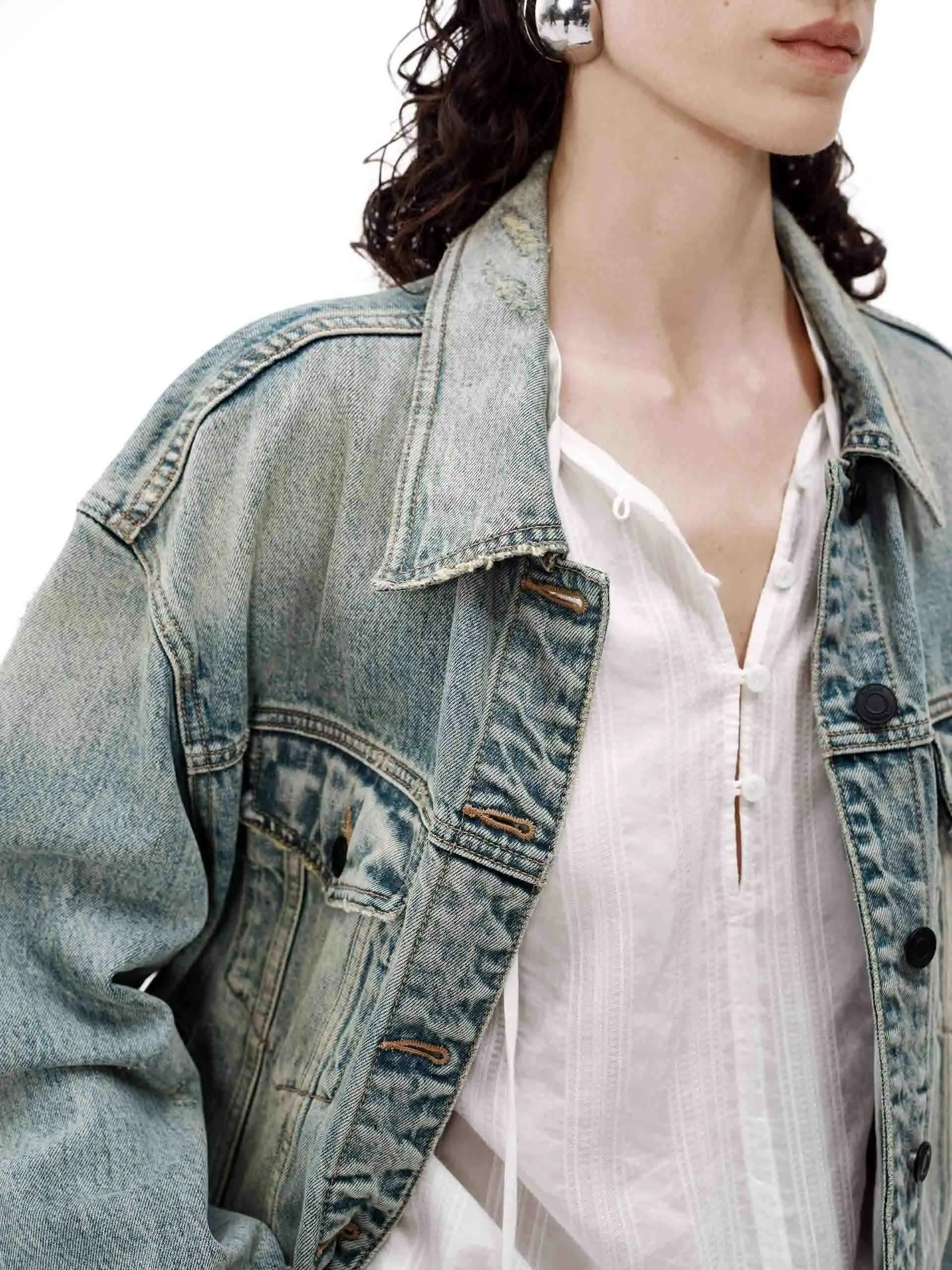 Distressed Cotton Jacket