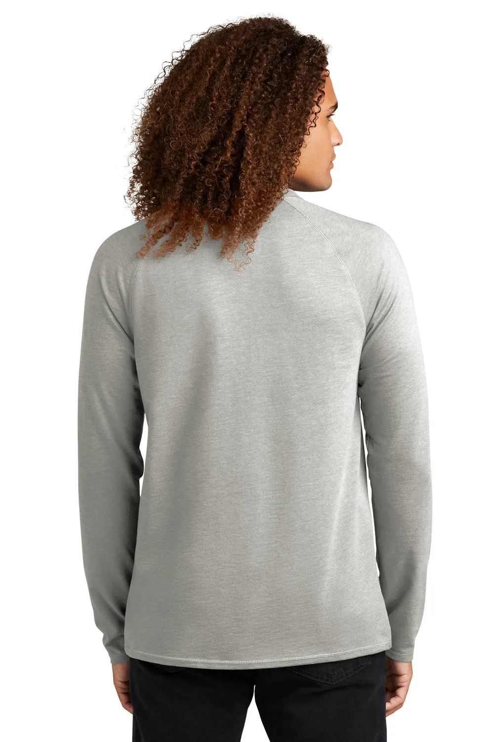 District Mens French Terry Crewneck Sweatshirt - Heather Light Grey