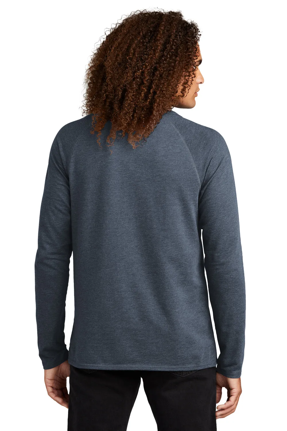 District Mens French Terry Crewneck Sweatshirt - Washed Indigo Blue