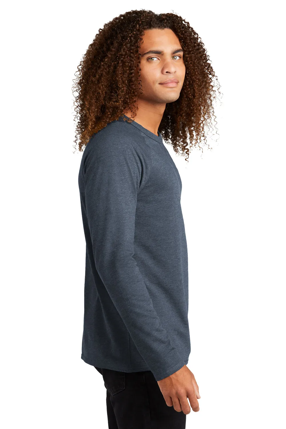 District Mens French Terry Crewneck Sweatshirt - Washed Indigo Blue