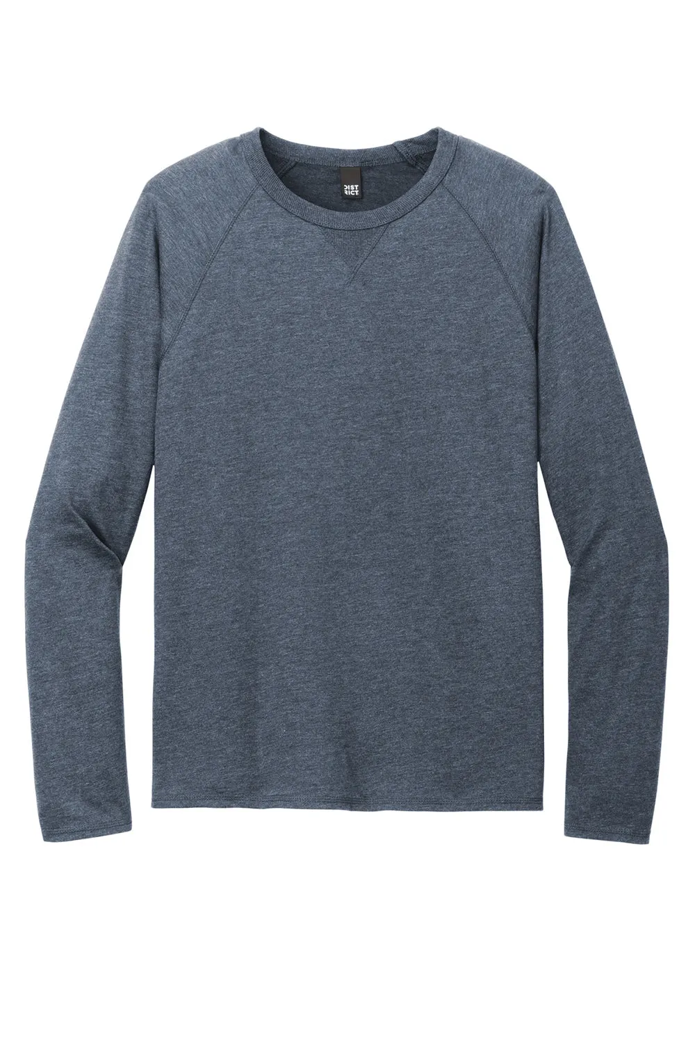District Mens French Terry Crewneck Sweatshirt - Washed Indigo Blue