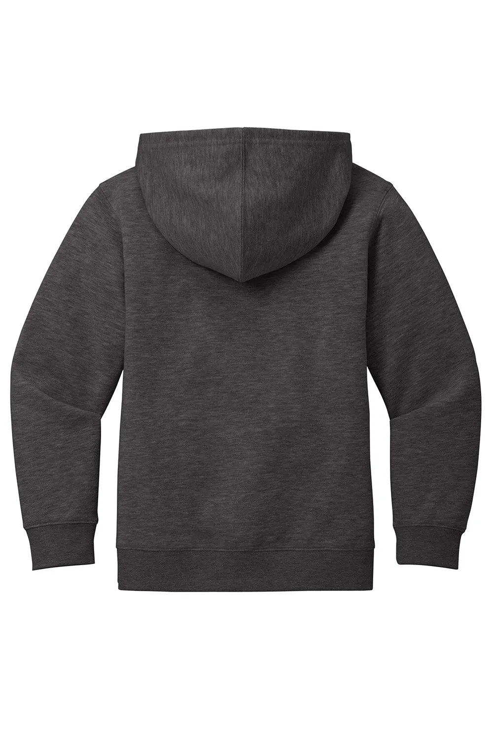 District Youth V.I.T. Fleece Full Zip Hooded Sweatshirt Hoodie w/ Pockets - Heather Charcoal Grey