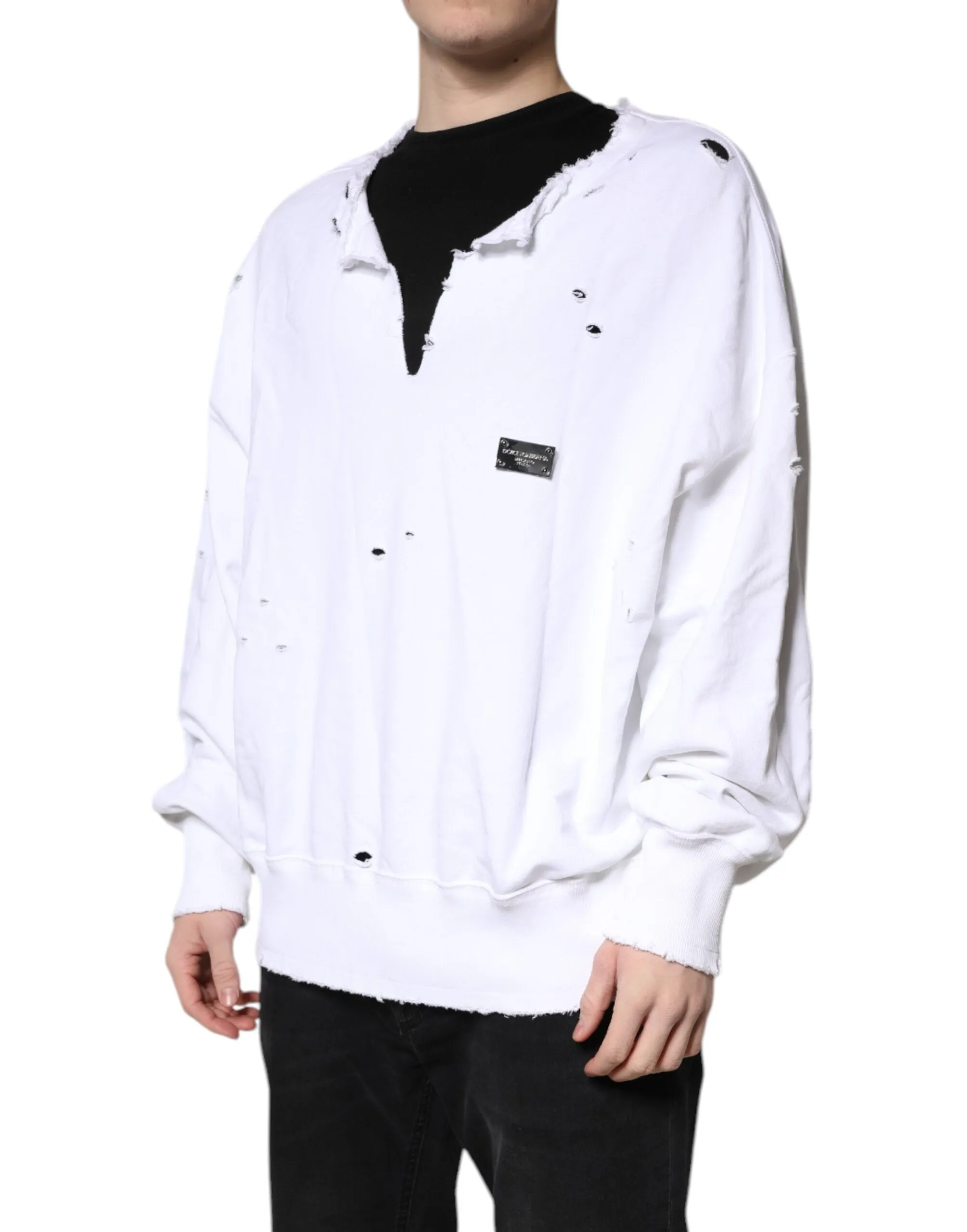 Dolce & Gabbana Cotton Men Pullover Sweatshirt Men's Sweater