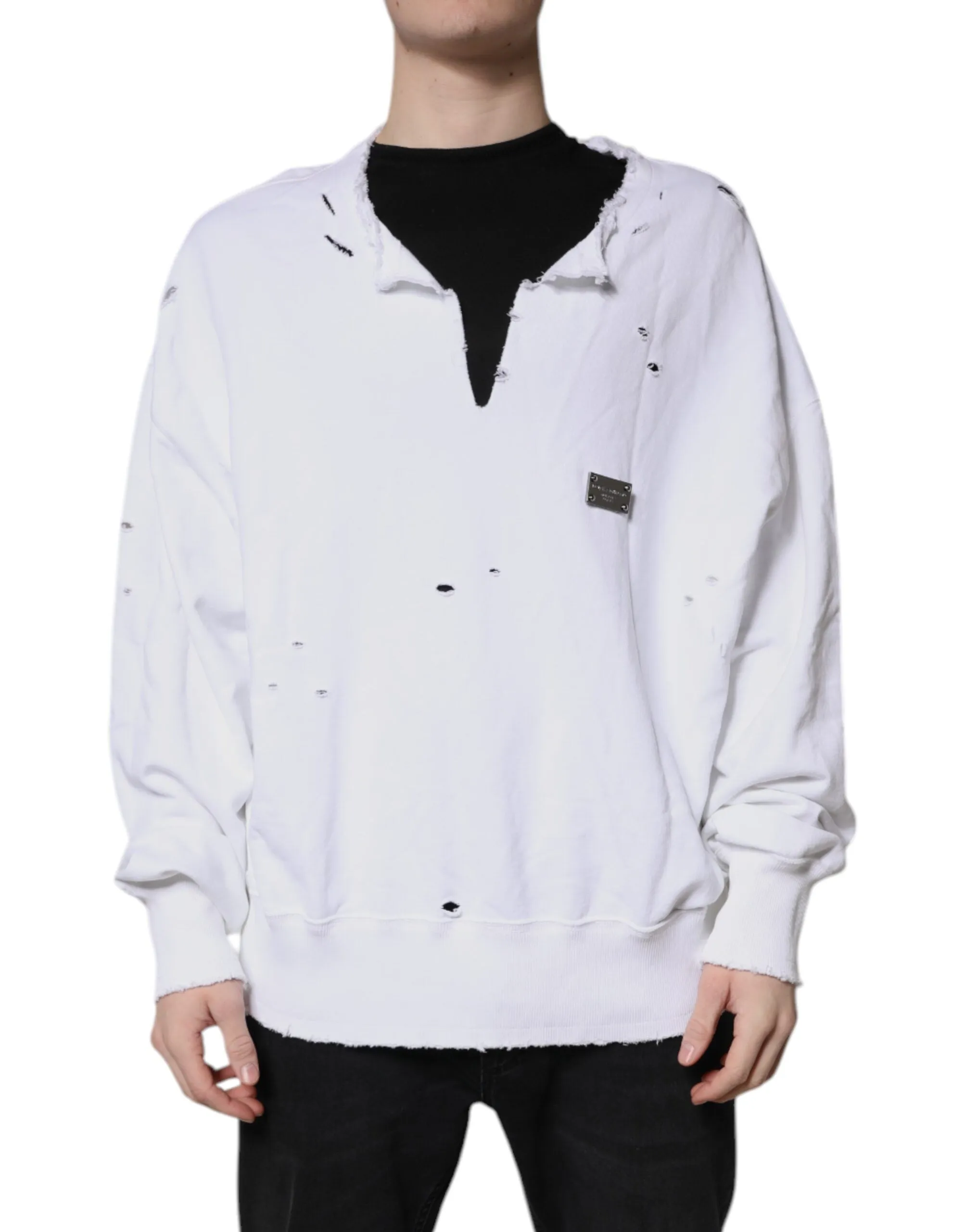 Dolce & Gabbana Cotton Men Pullover Sweatshirt Men's Sweater