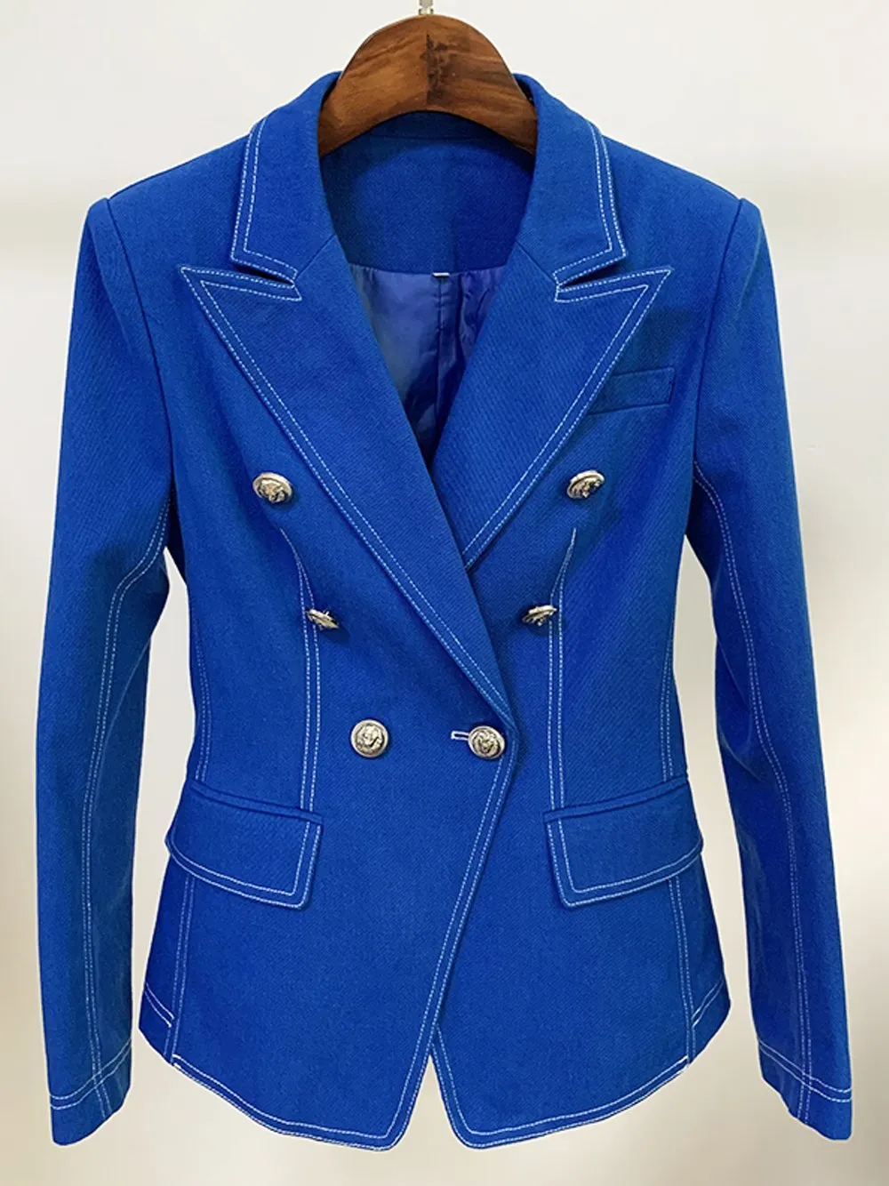 Double Breasted Royal Denim Blazer