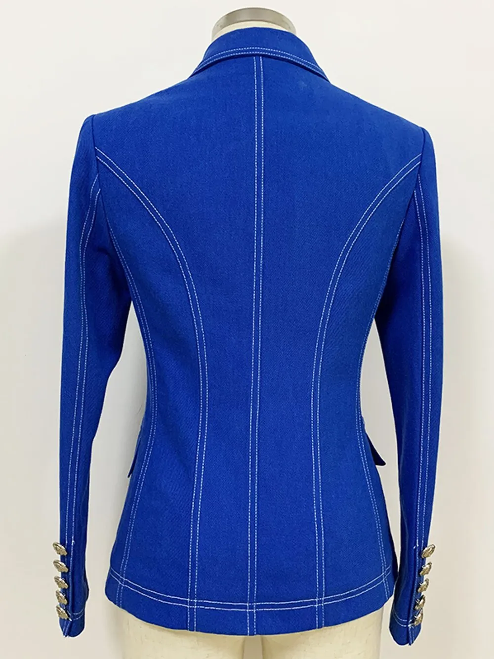 Double Breasted Royal Denim Blazer