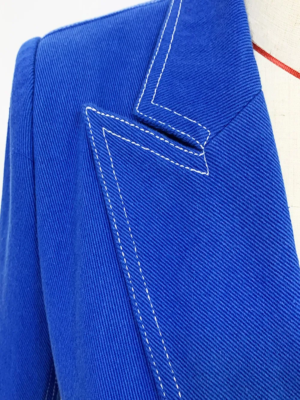 Double Breasted Royal Denim Blazer