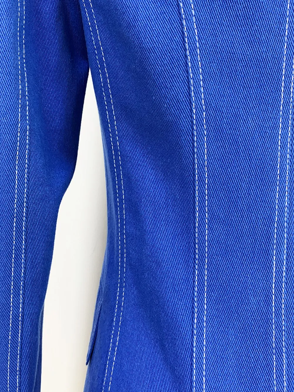 Double Breasted Royal Denim Blazer