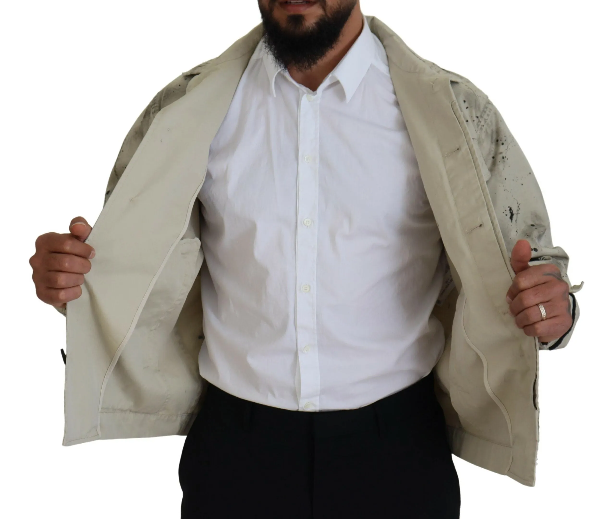Dsqua²   Splash Print Casual blue Men's Jacket