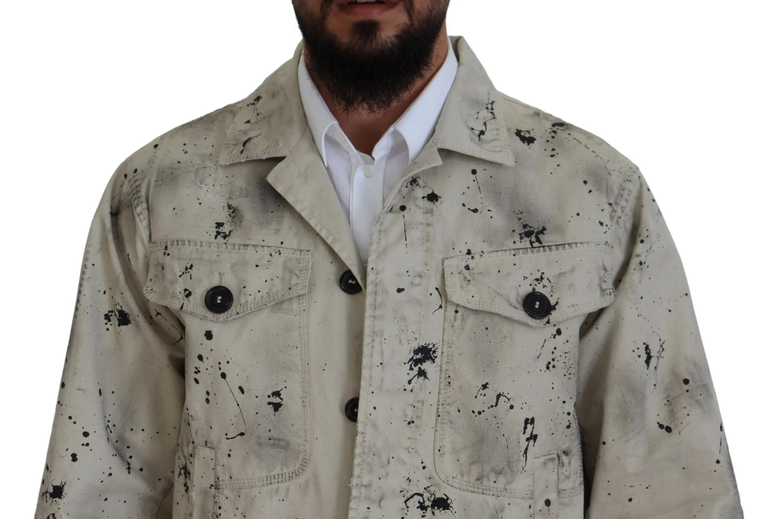 Dsqua²   Splash Print Casual blue Men's Jacket