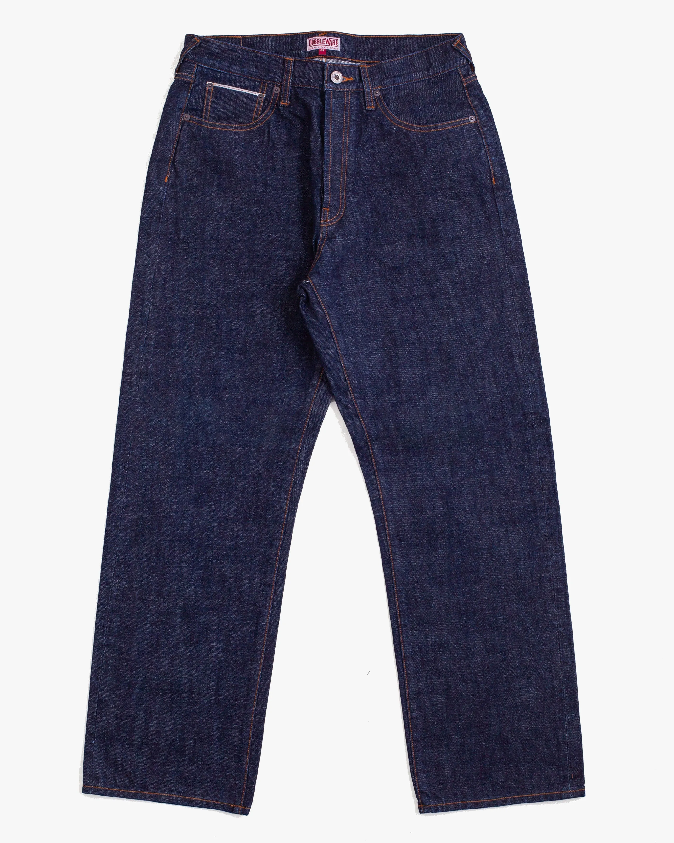 Dubbleware Selvedge Straight Leg Denim Jeans - Indigo