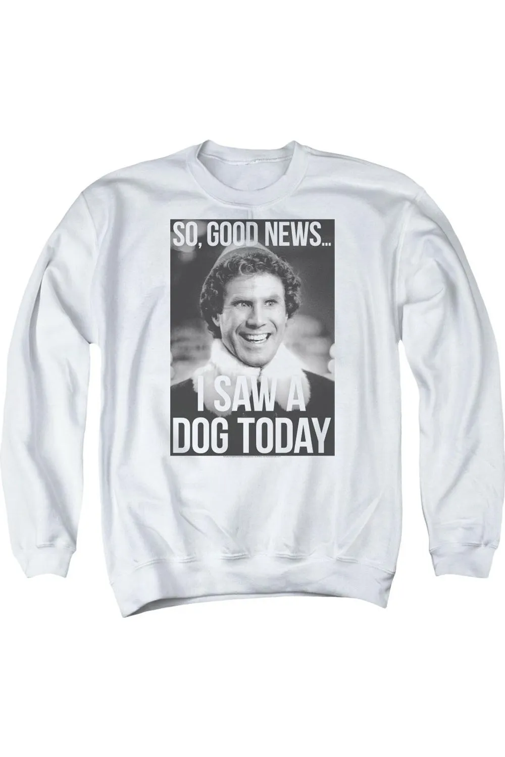 Elf Must Love Dogs Adult Crewneck Sweatshirt