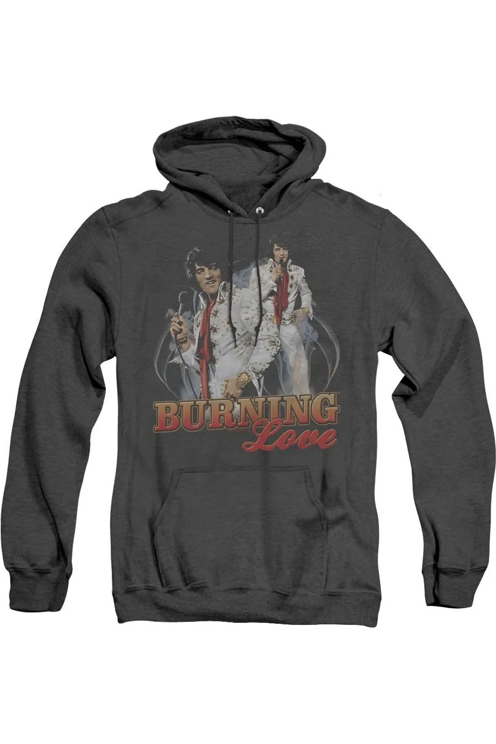 Elvis Presley Burning Love Adult Heather Hoodie