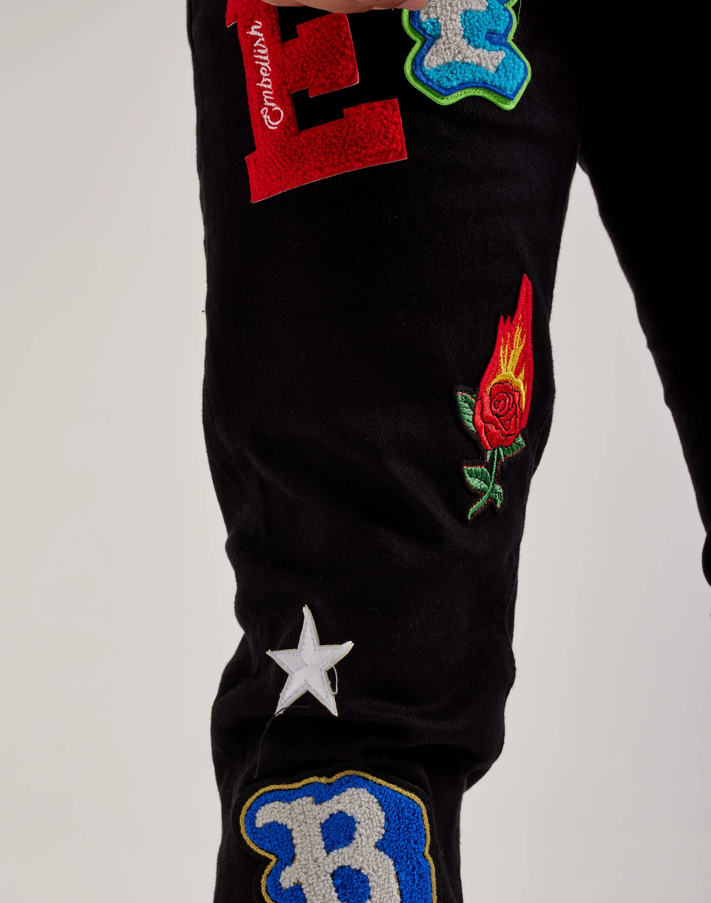 Embellish Nyc Animated Letters Denim Jeans