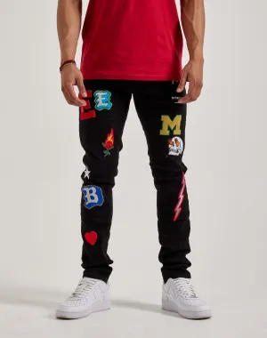Embellish Nyc Animated Letters Denim Jeans