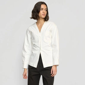 Emmett Structured-Sleeve Denim Jacket