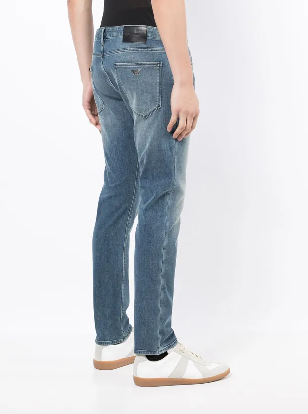 Emporio Armani J06 high-rise fitted jeans