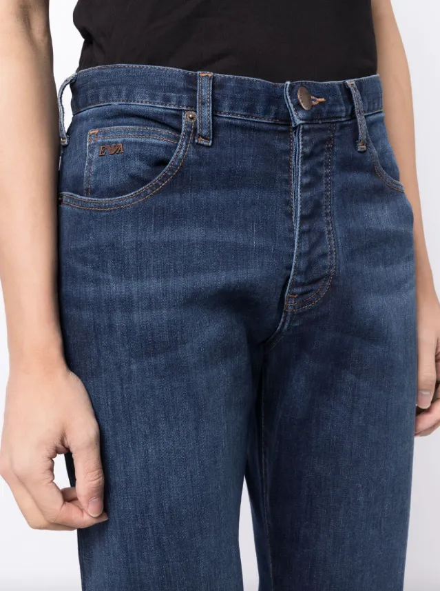 Emporio Armani J21 washed twill comfort-denim jeans