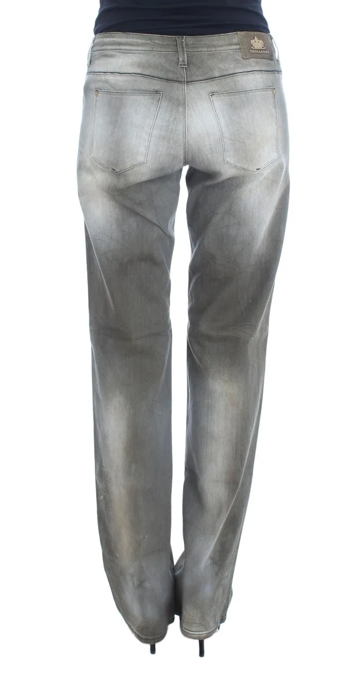 Ermanno Scervino  Cotton Blend Loose Fit Boyfriend Women's Jeans