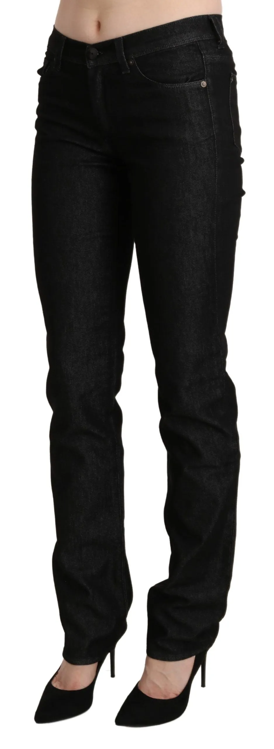 Ermanno Scervino  Mid Waist Skinny Slim blue Women's Trouser