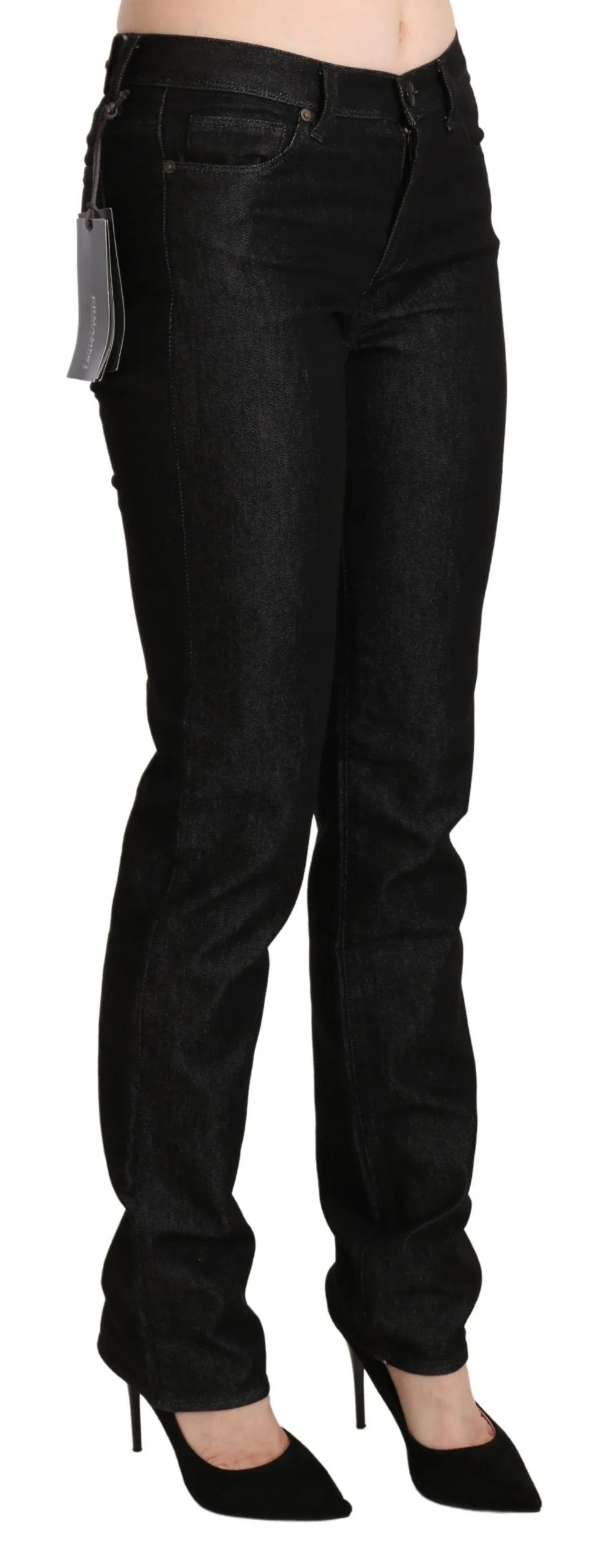 Ermanno Scervino  Mid Waist Skinny Slim blue Women's Trouser