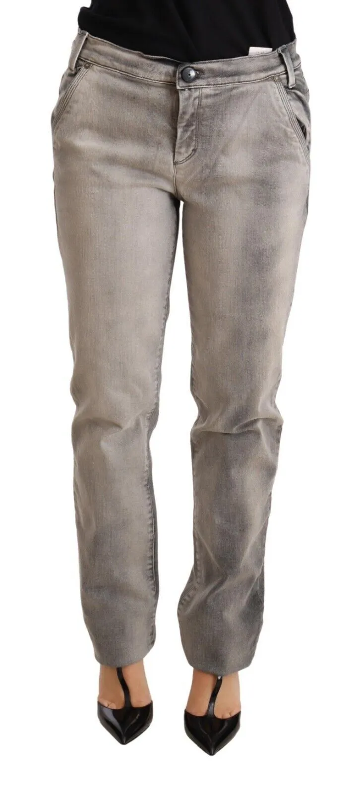 Ermanno Scervino  Washed Low Waist Skinny Trouser Cotton Women's Jeans