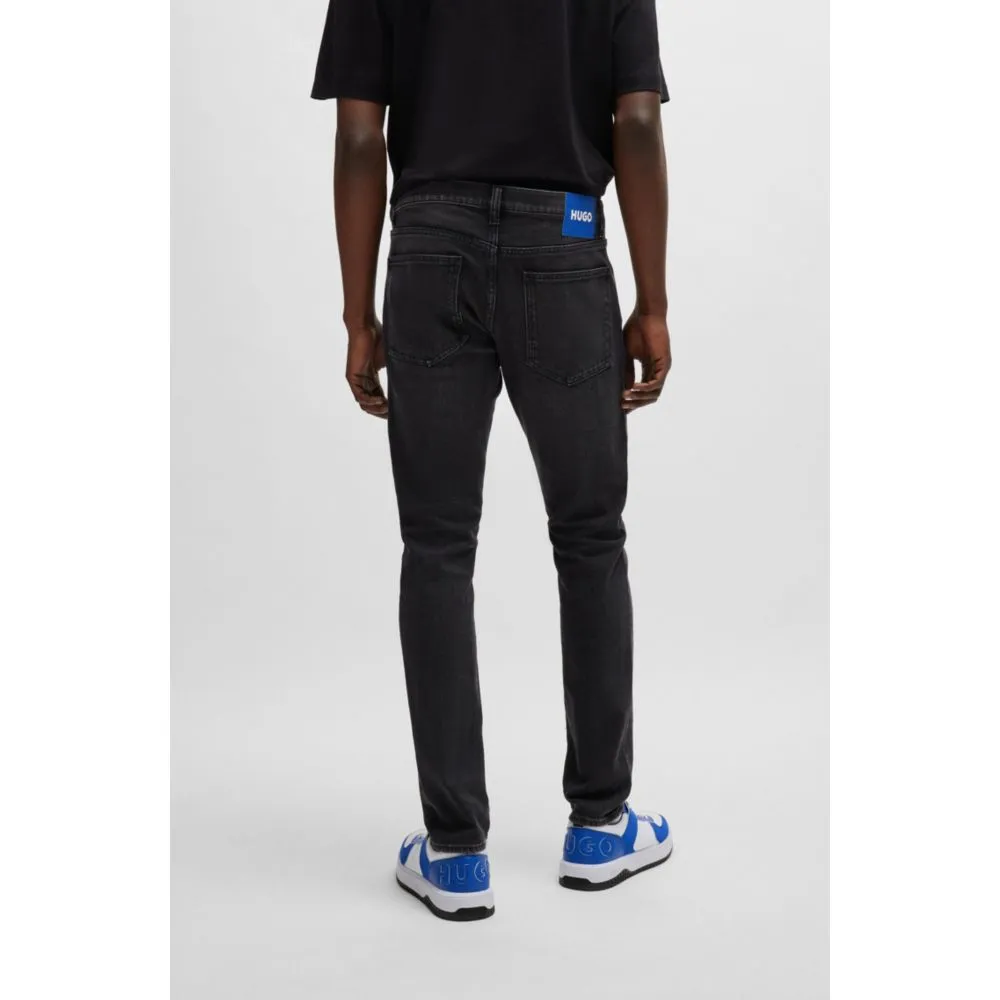 Extra-slim-fit jeans in stonewashed stretch denim