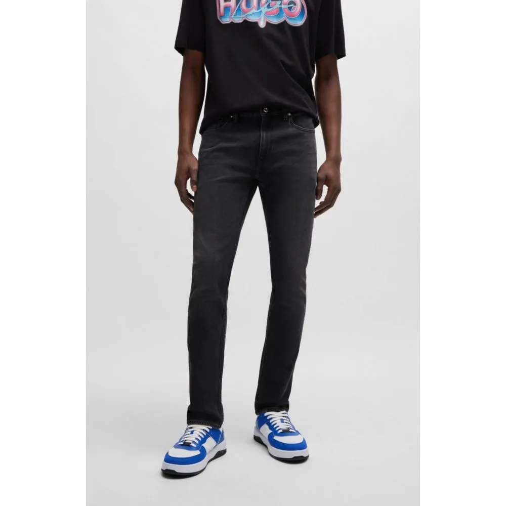 Extra-slim-fit jeans in stonewashed stretch denim