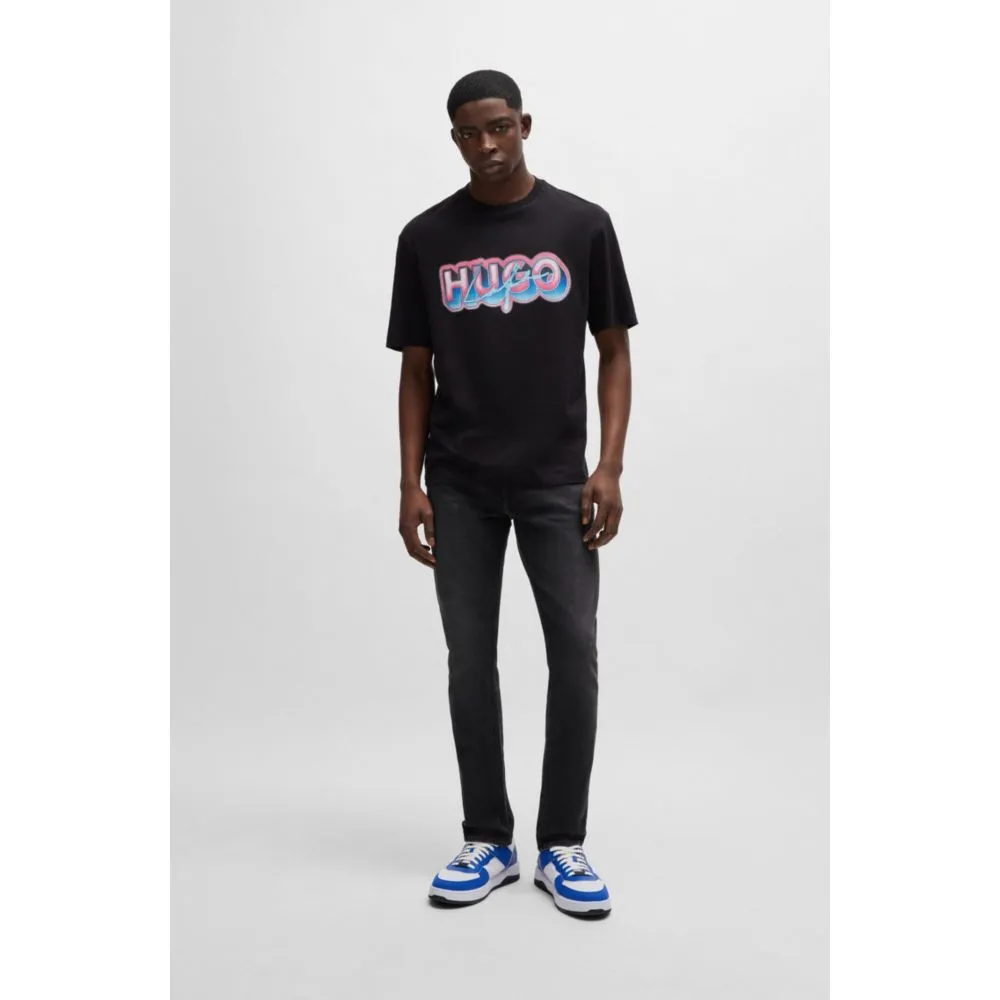 Extra-slim-fit jeans in stonewashed stretch denim