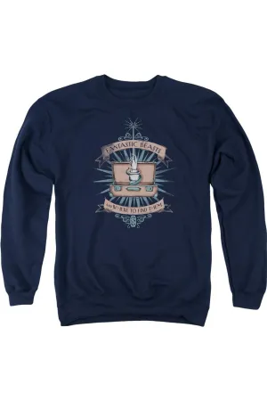 Fantastic Beasts Briefcase Adult Crewneck Sweatshirt