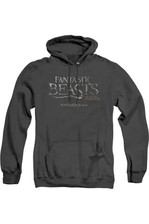 Fantastic Beasts Logo Adult Heather Hoodie / Hooded Sweatshirt