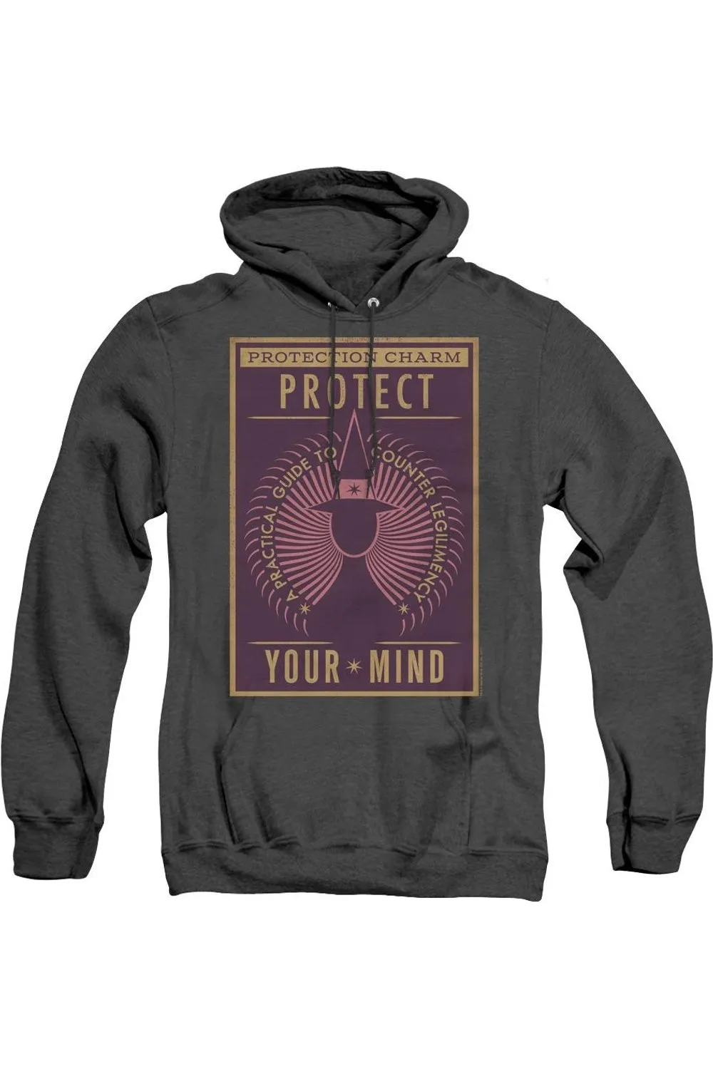 Fantastic Beasts Protect Your Mind Adult Heather Hoodie / Hooded Sweatshirt