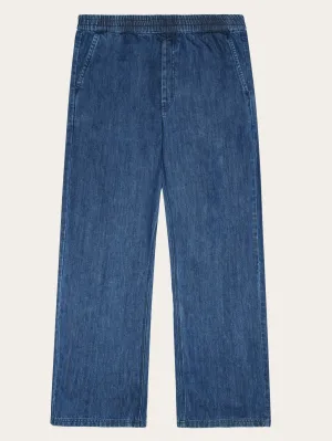 FIG loose denim pants - GOTS/Vegan - Dark Blue denim