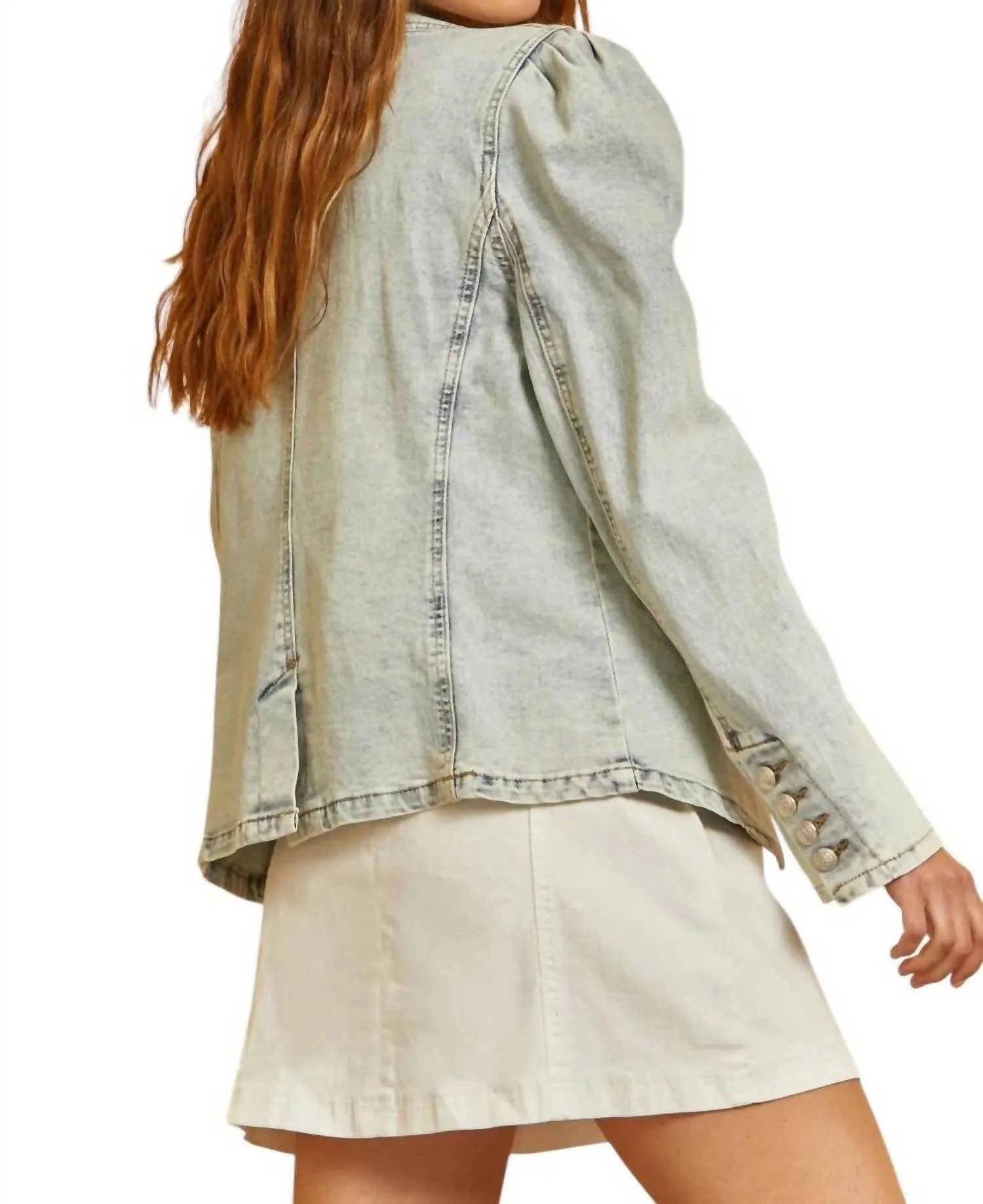 Finding A Hidden Gem Denim Blazer In Light Wash