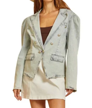 Finding A Hidden Gem Denim Blazer In Light Wash