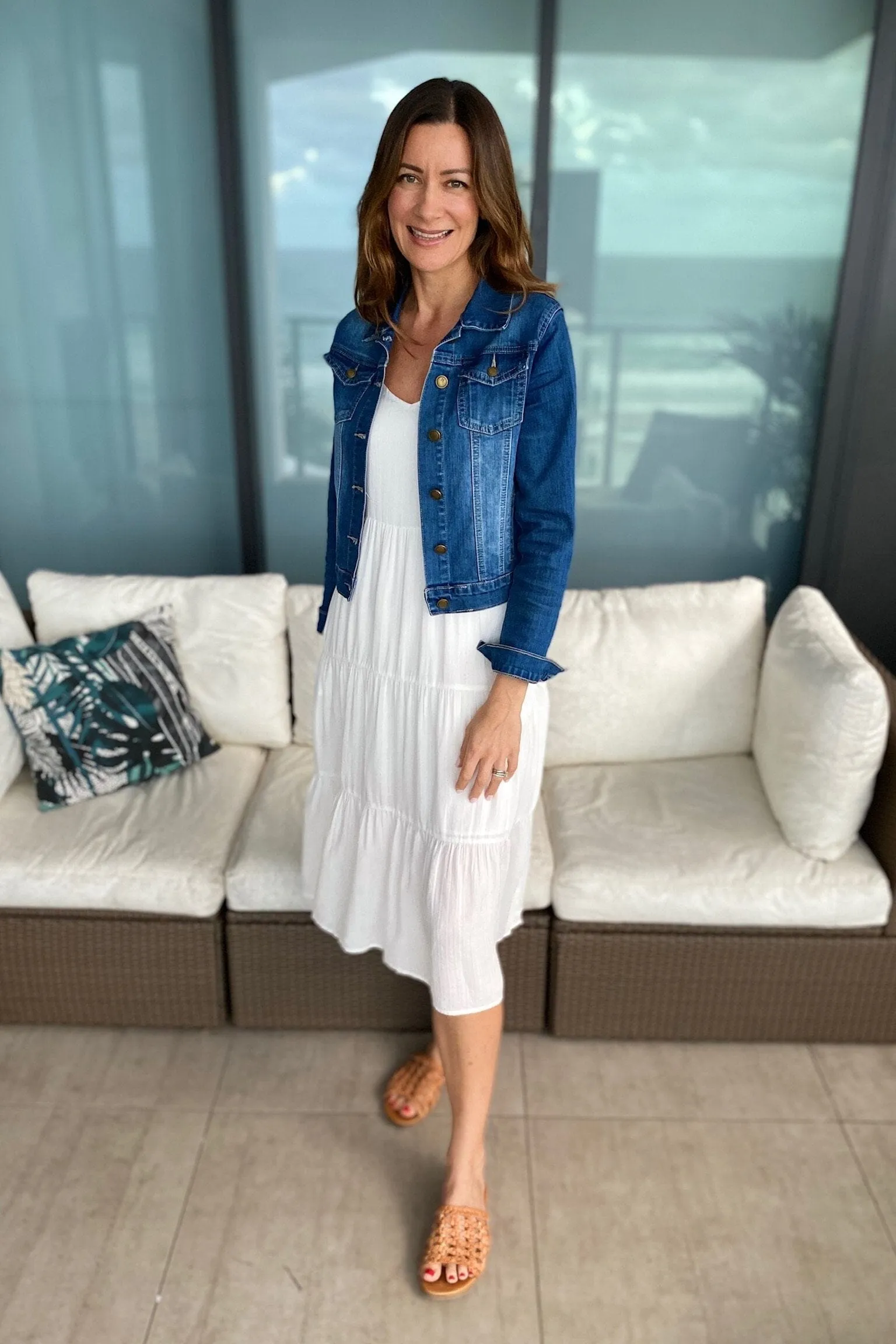 Forget Me Not Cropped Dark Denim Jacket