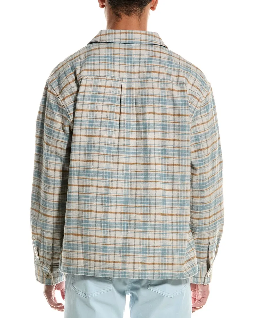 FRAME Denim Relaxed Plaid Shirt Jacket