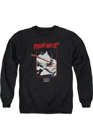 Friday the 13th Axe Poster Adult Crewneck Sweatshirt